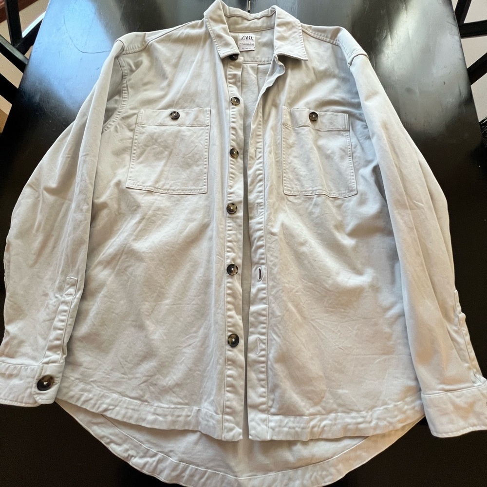 Zara Men’s over shirt medium off white